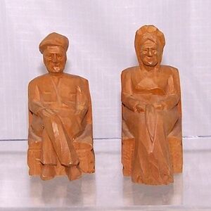 Handcrafted Wooden Figurines Set